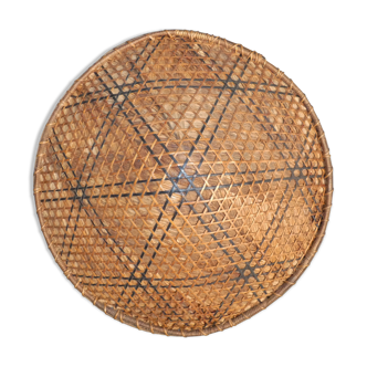Chapeau paille vietnam indochine circa 1930 diamètre 49 cms