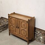 Oak sideboard 1970 Guillerme and Chambron for Your Home Circa edition