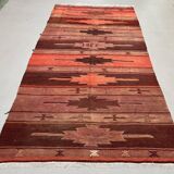 Large Vintage Turkish Kilim Rug 327x167 cm Wool Kelim