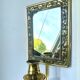 Vintage  Brass Wall mirrored Candle Sconce
