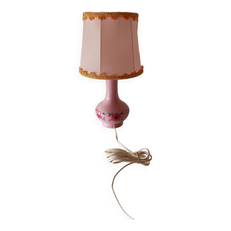 Vintage pink ceramic lamp 90s