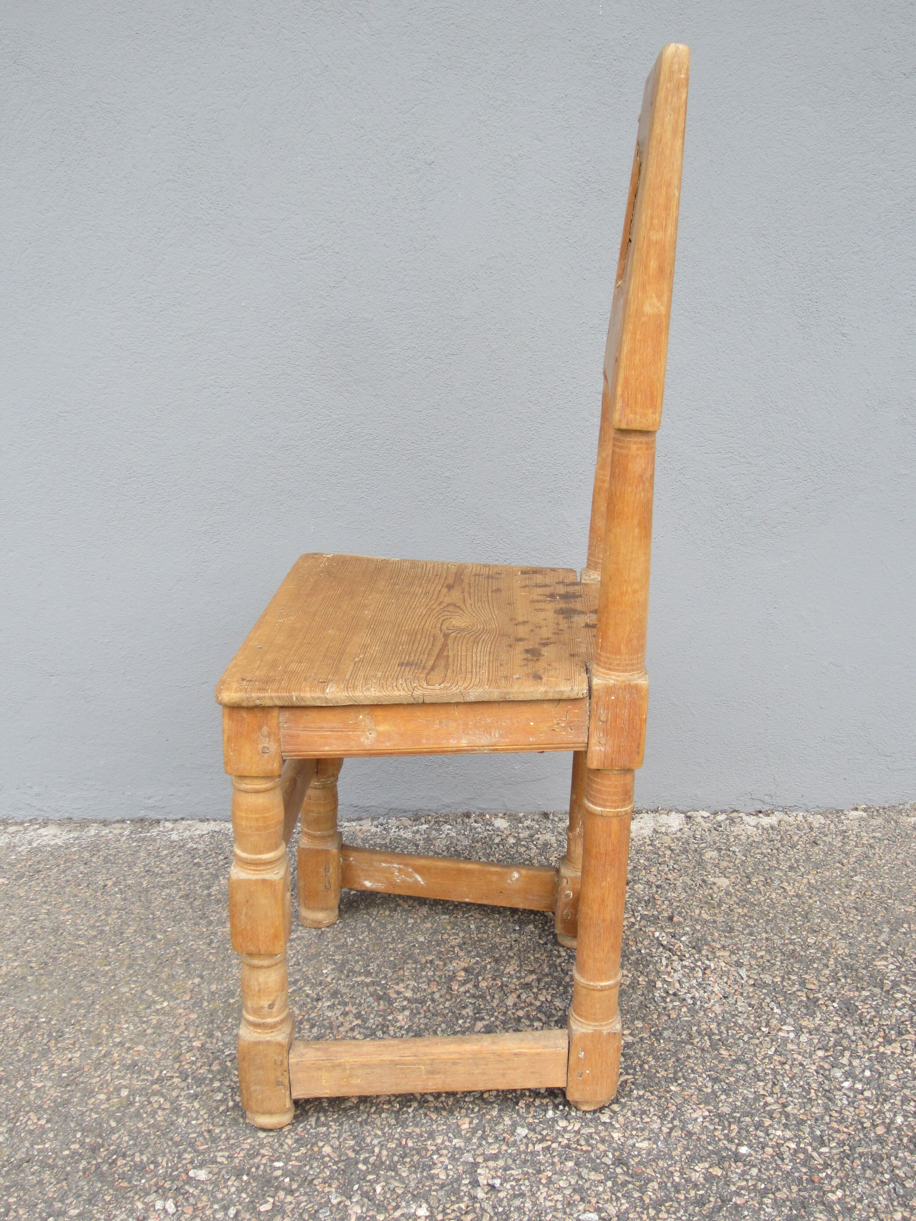 Rustic Scandinavian pine chair