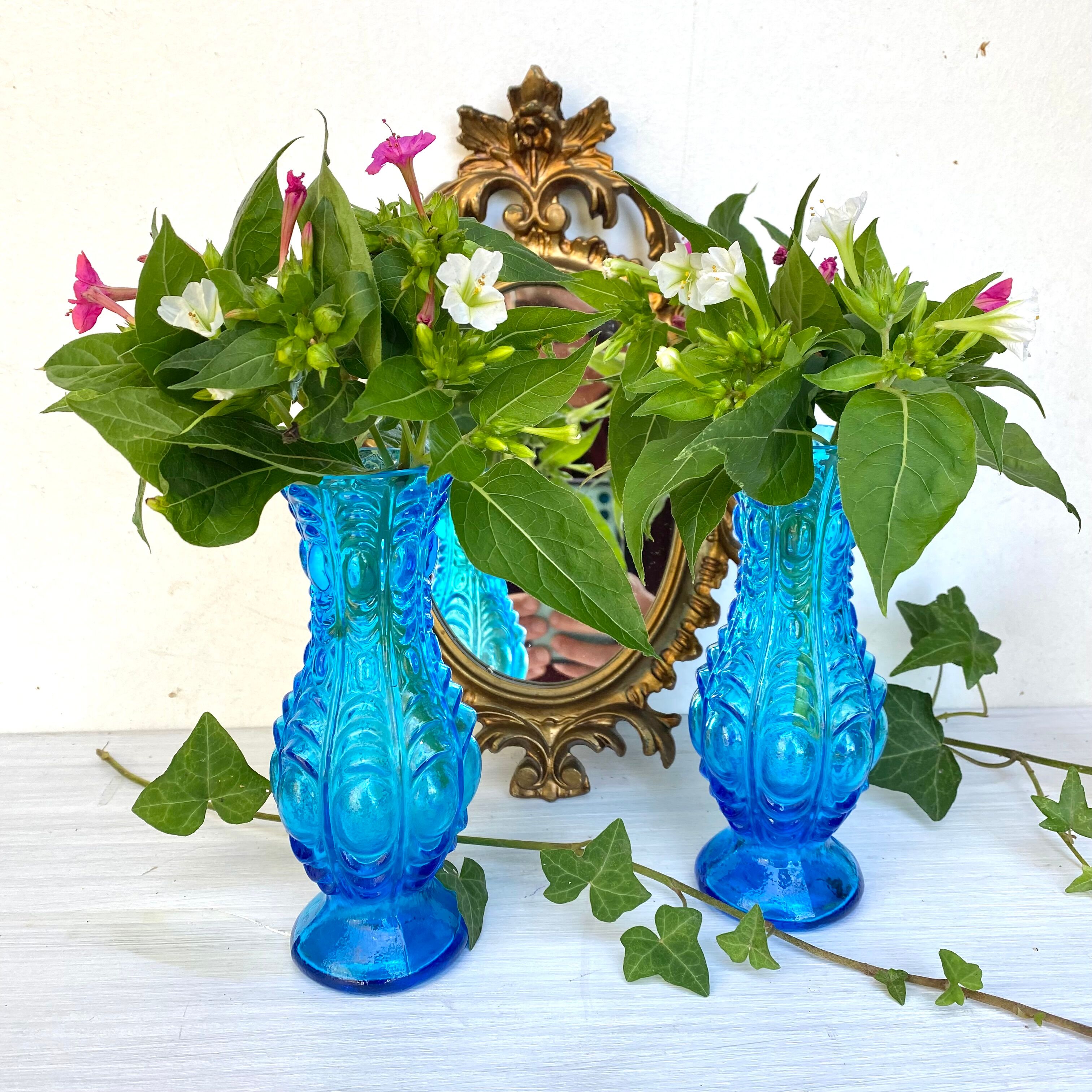 Duo molded glass vases