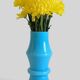Vintage Italian opaline glass vase from Empoli, turquoise blue, 1960s.