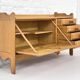 Bronze and Leather Sideboard by Guillerme and Chambron