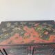 Antique Chinese cabinet in black and red lacquered wood – painted decoration on