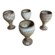 Set of 4 cups roger jacques stoneware st amand made in france vintage #