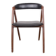 4 Danish chairs in Afromosia and skai model 205 by Thomas Harlev