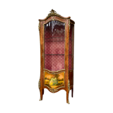 Curved showcase in marquetry Louis XV style