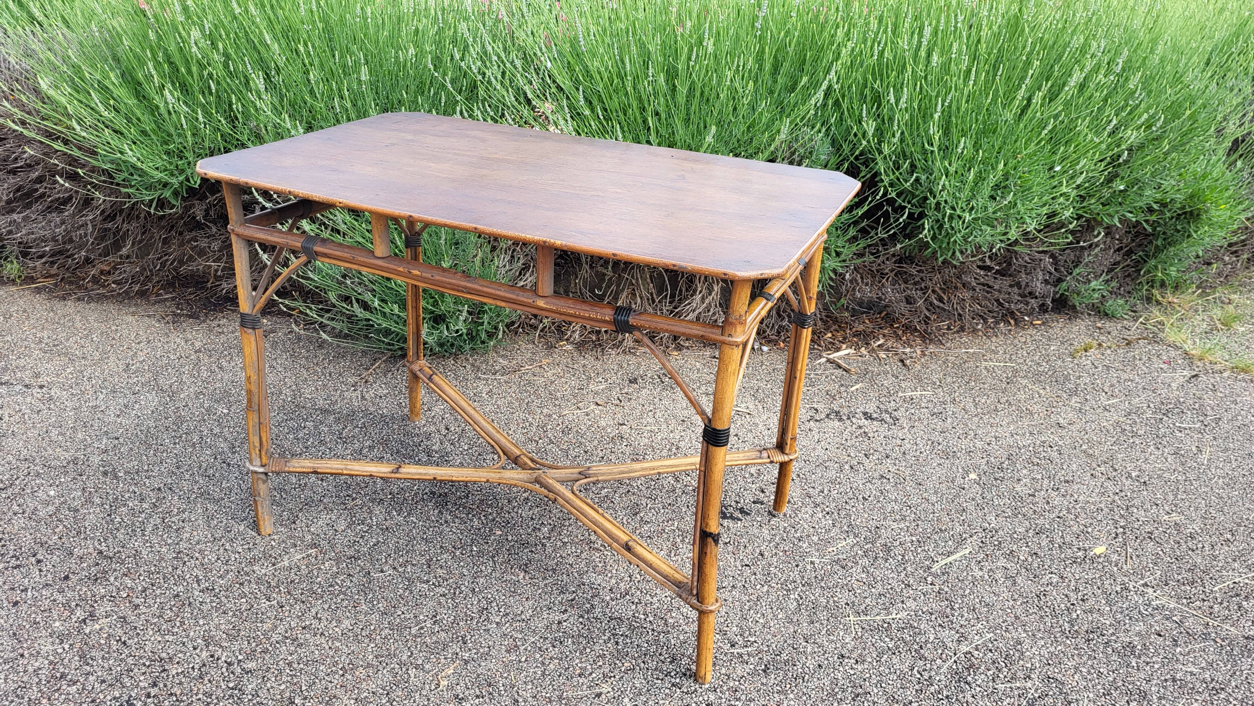 Rattan / bamboo dining table