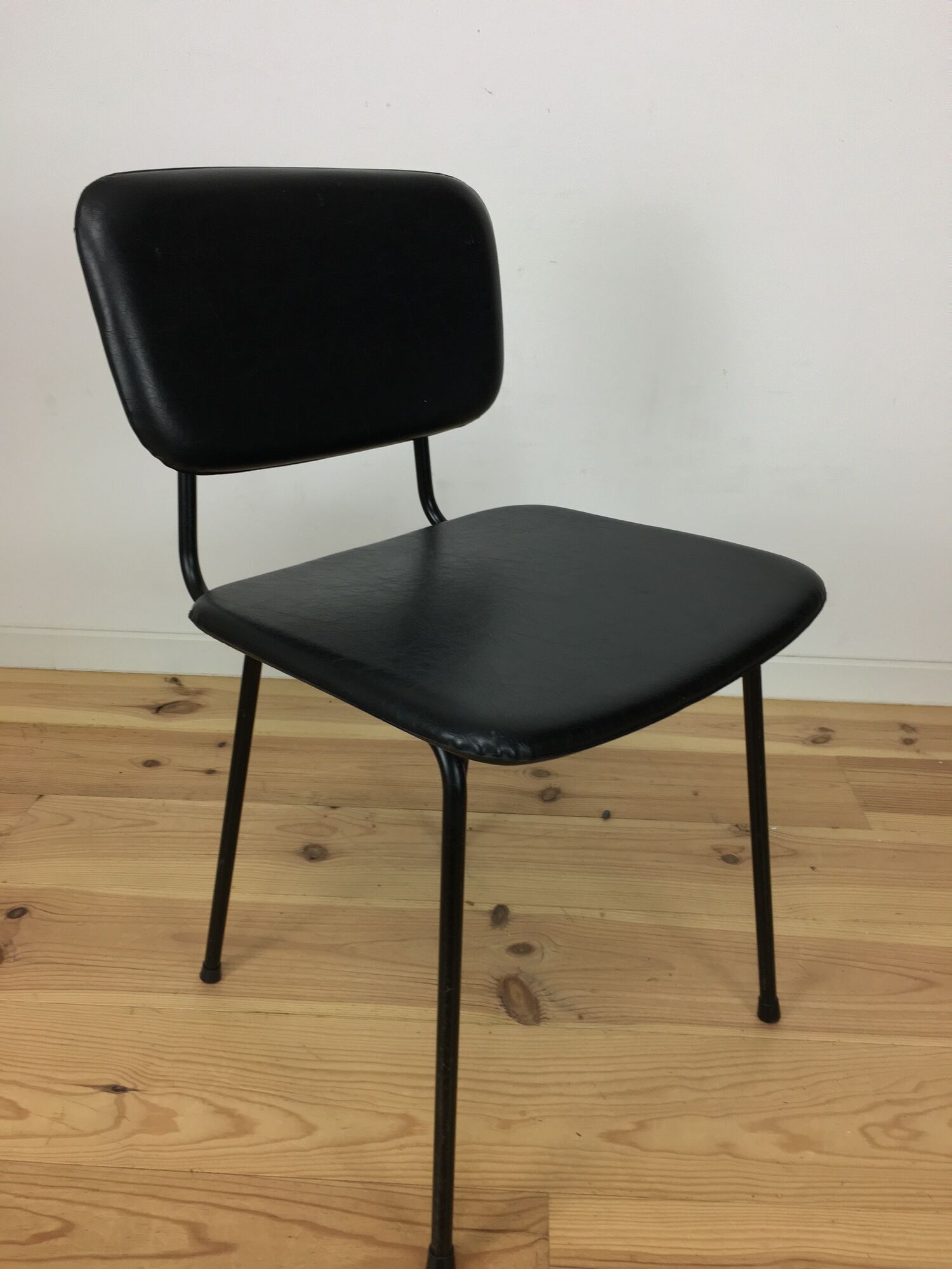 Airborne chair, Carolina Prefacto, 1950, metal and black skai