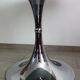 Table glass smoked foot vintage tulip 70