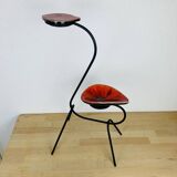 50s ceramic ashtray on stand, empty pocket