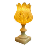 Large alabaster tulip lamp