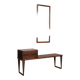 Kai Kristiansen bench and mirror rosewood Aksel Kjersgaard Denmark 1960