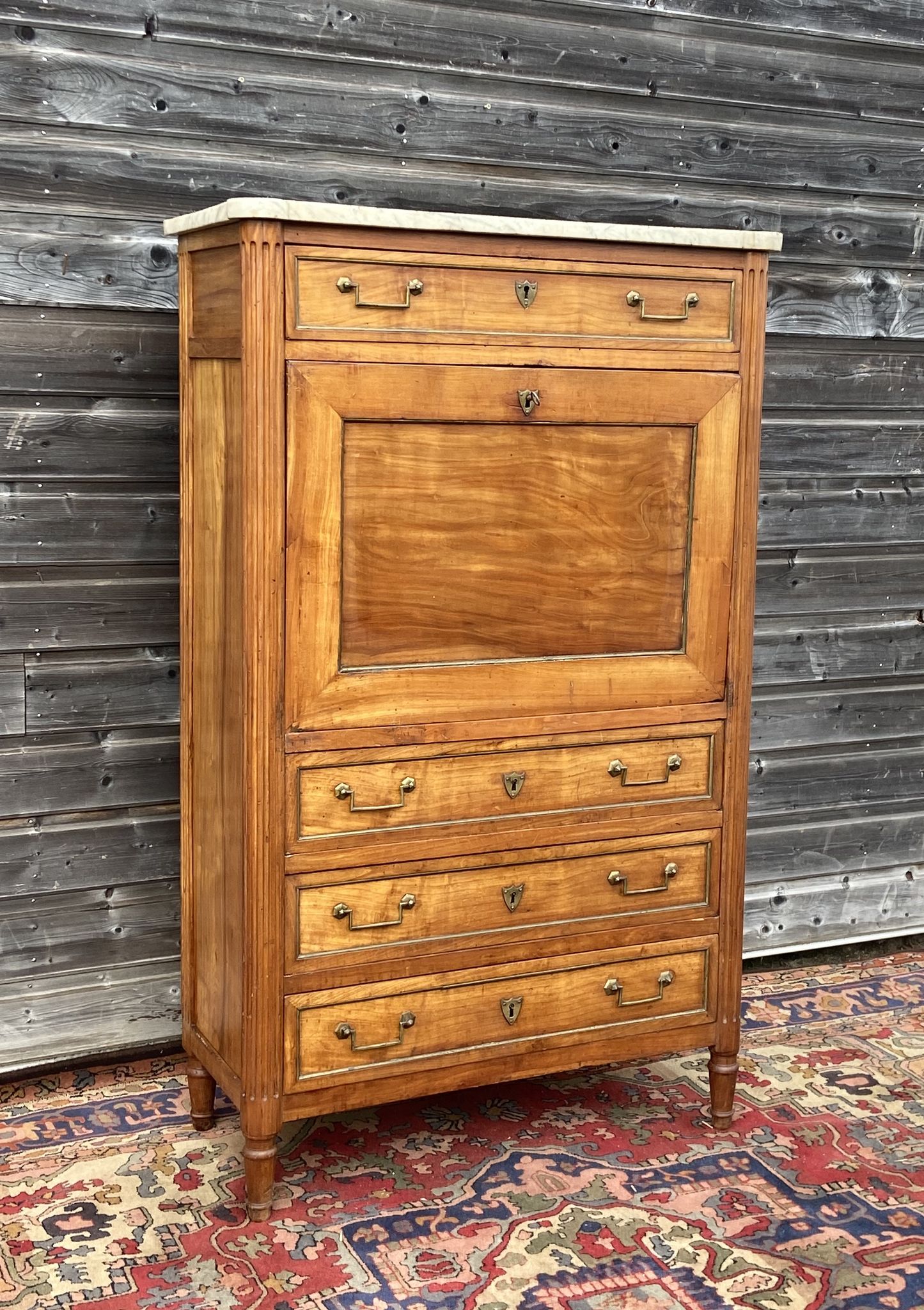 Louis XVI period secretary in 18th century cherry