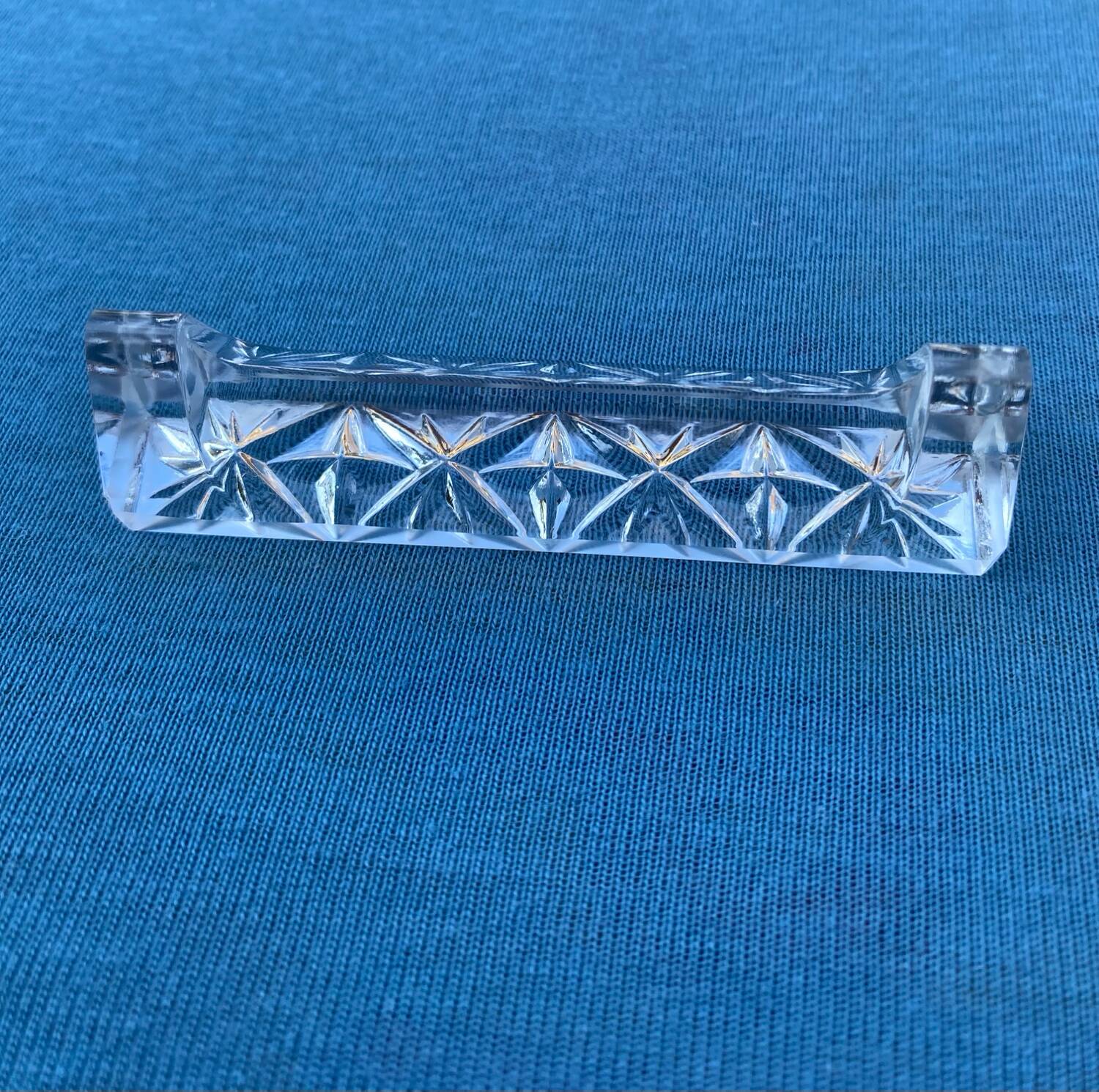 12 diamond cut crystal knife holder