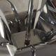 Impressive Space Age chandelier with 5 lights, chrome metal, Italy 1970s.