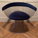 Warren Platner armchair for Knoll in blue velvet