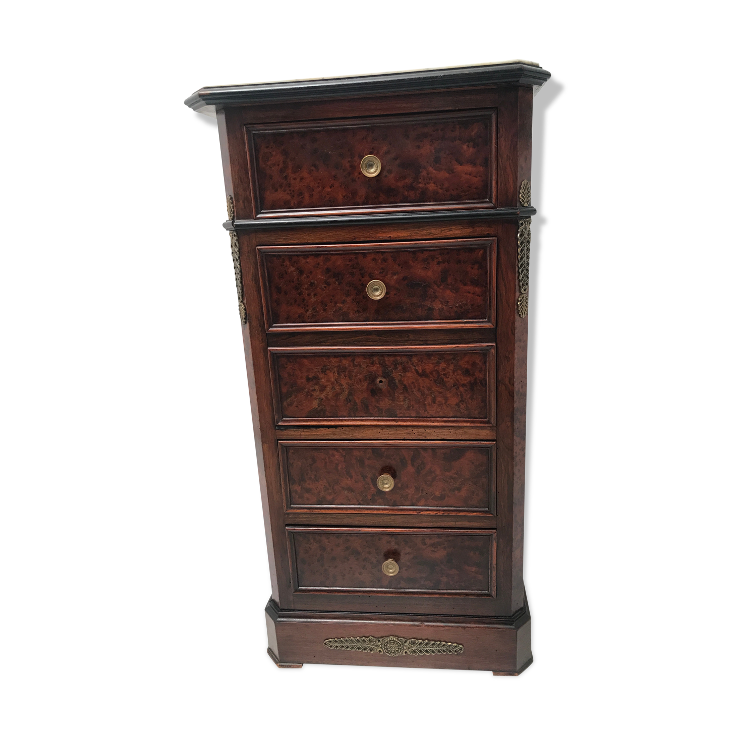 Vintage inlaid drawer cabinet