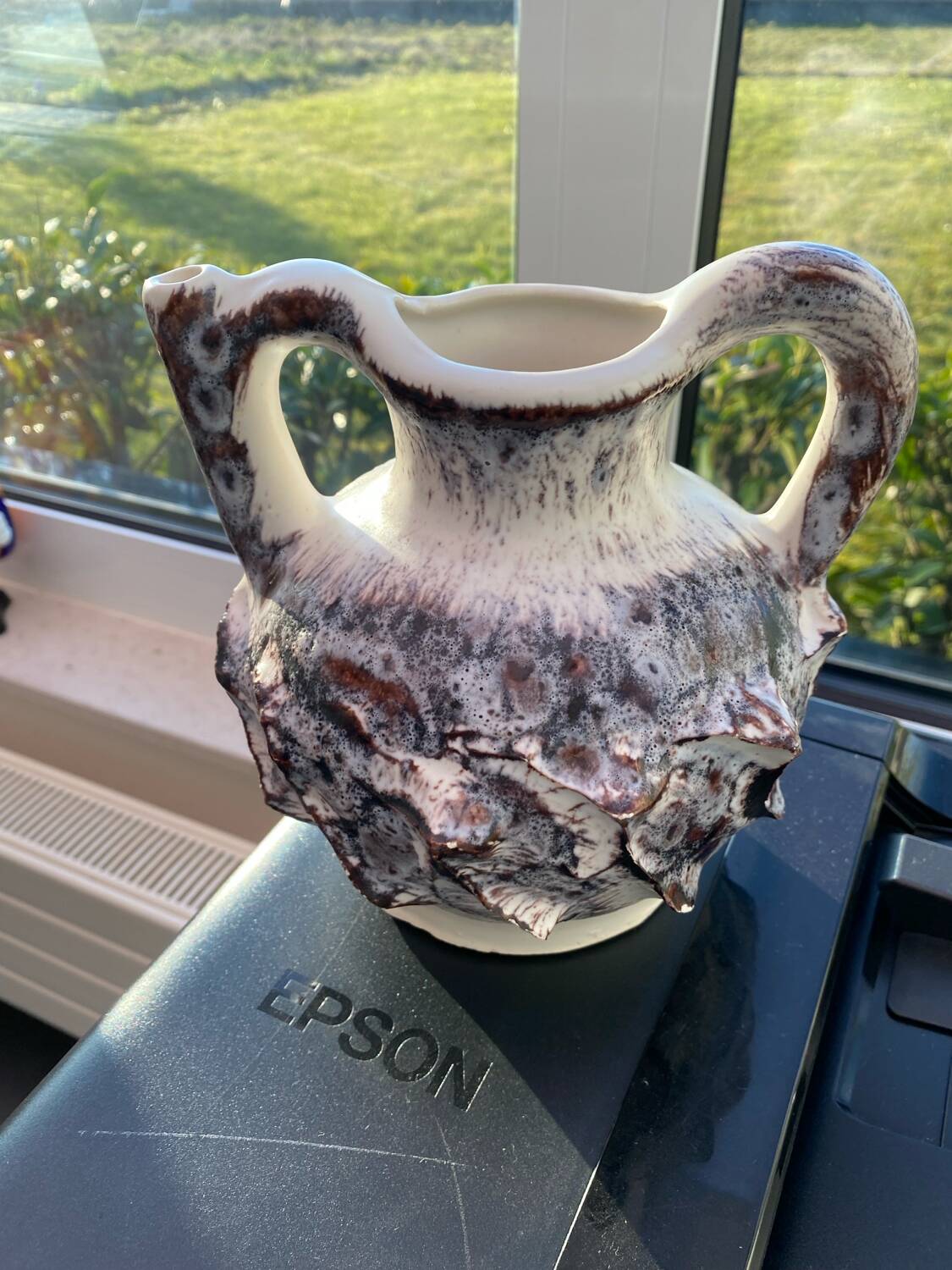 Vintage Vallauris pitcher, brutalist style