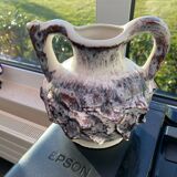Vintage pitcher Vallauris brutalist style