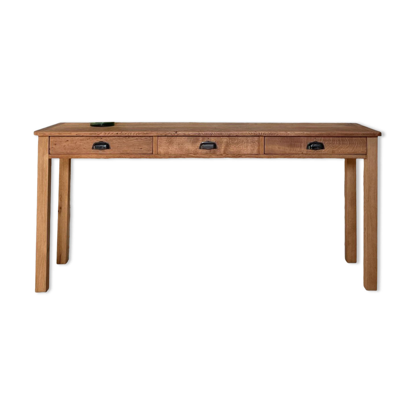 Console service in solid oak, circa 1900.