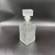 Vintage, whisky decanter, pitcher, bottle, square cap, diamond decoration, spikes, 1960s, 1970s