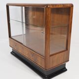 Art deco walnut veneer bar cabinet by Jindřich Halabalafor for UP Závody, 1930s
