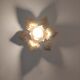 Applique lampe fleur feuilles métal doré 30cm