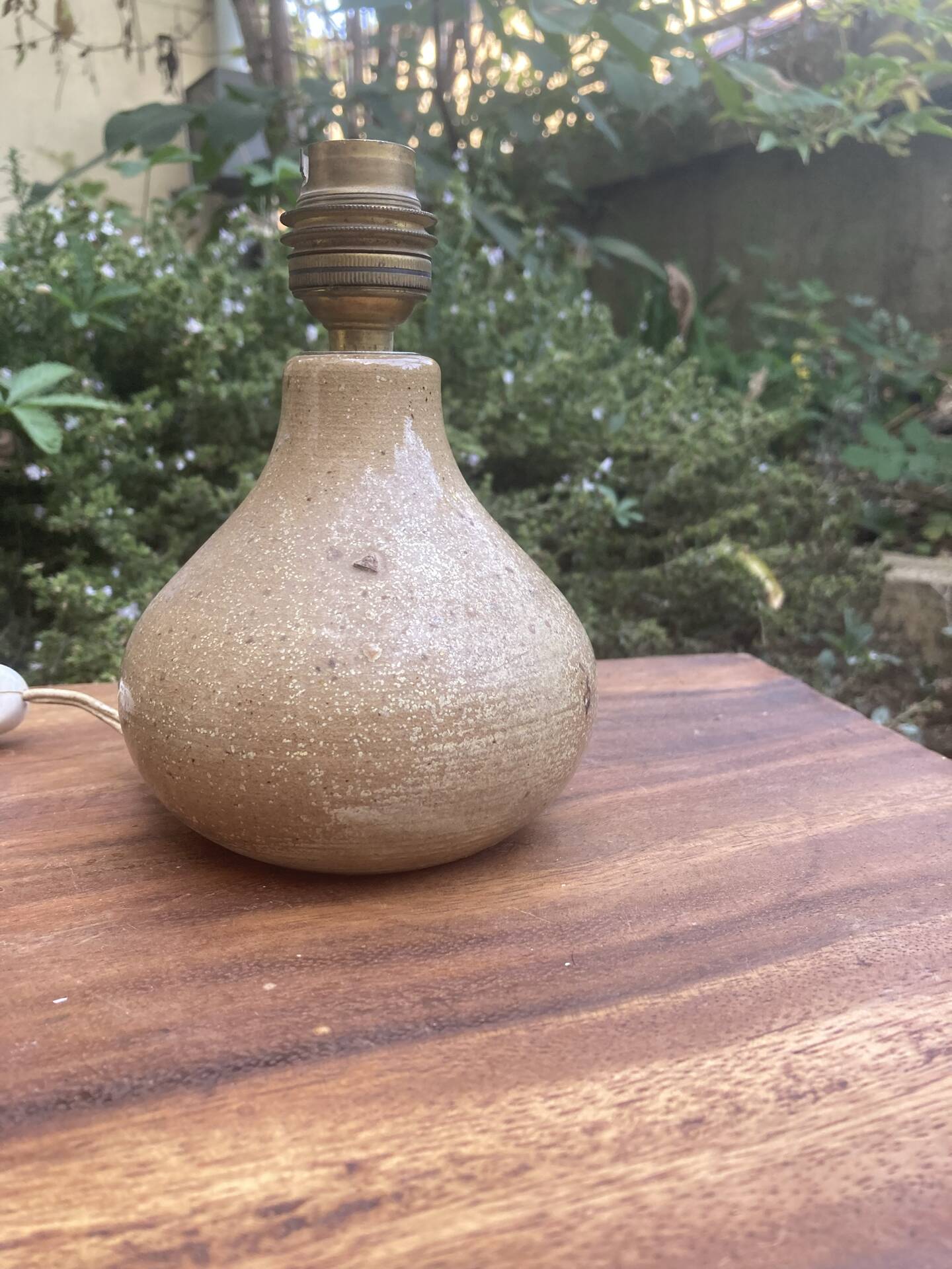 Ceramic bedside lamp signed