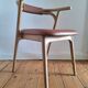 Fauteuil de table fermyo ampm chêne et cuir, siège design