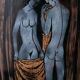 Lovers enamel artwork by Vitus Lőrincz
