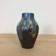 Vase céramique à coulures années 50 signé