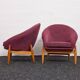 Lounge Chairs in Hand-Stitched Jacquard Upholstery by Sándor Palócz, 1968