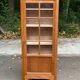 1960s Parisian Art Deco display case in solid oak