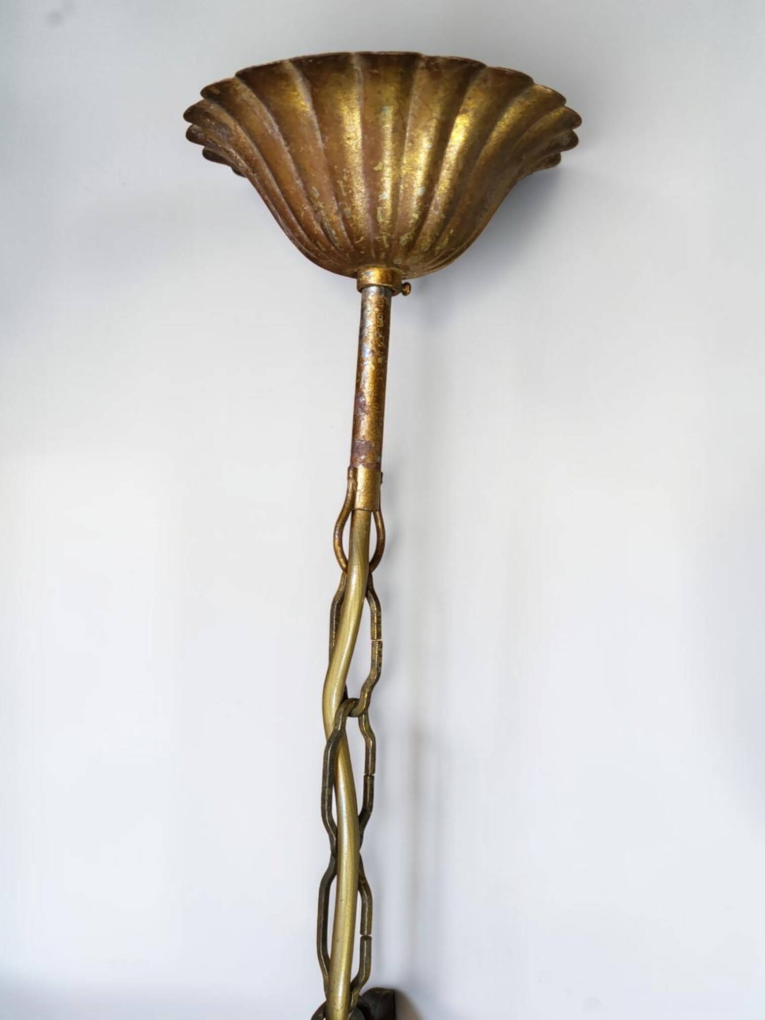 Lustre métal doré Hollywood Regency, Hans Kögl 1970's