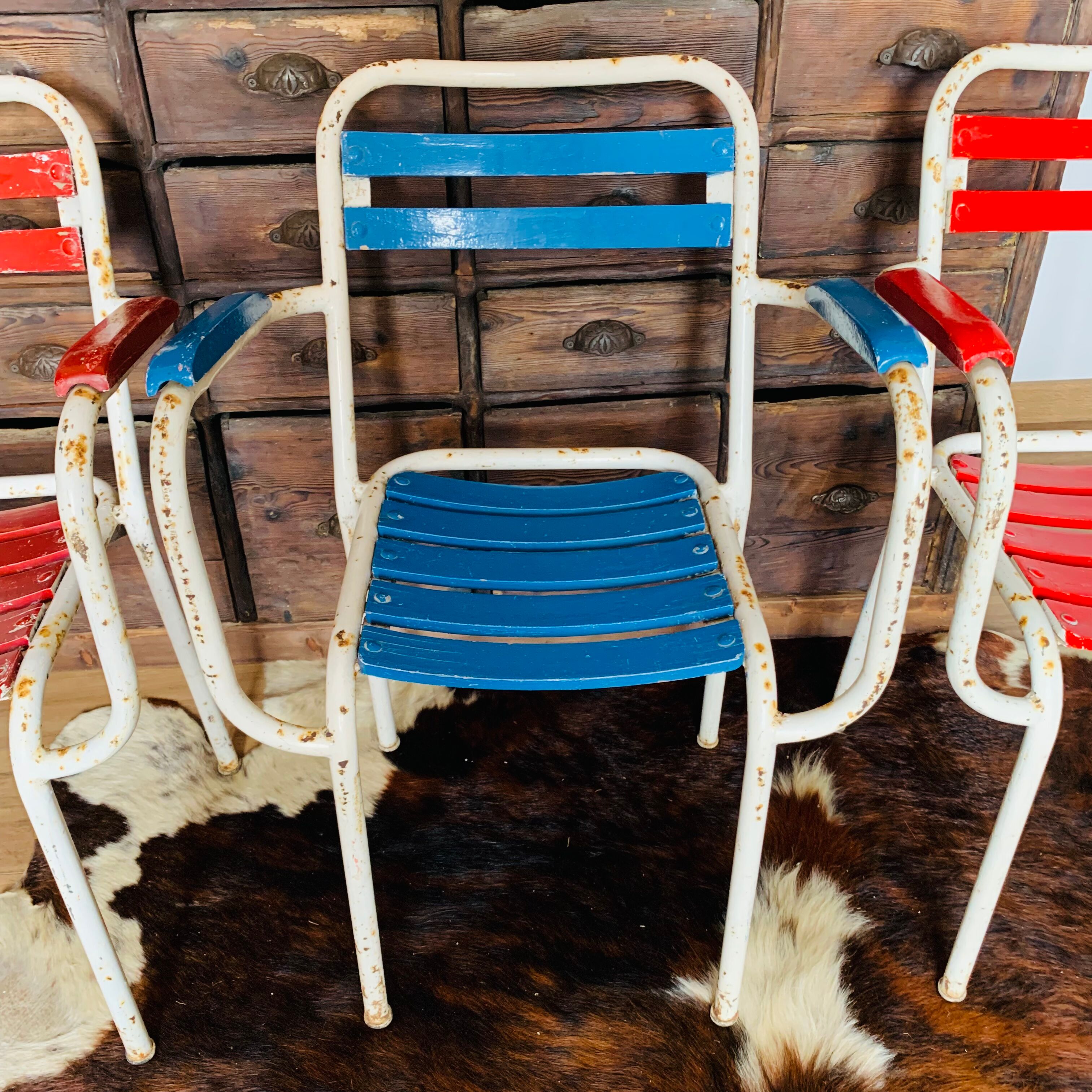 Set of 5 armchairs Tolix T2 50s