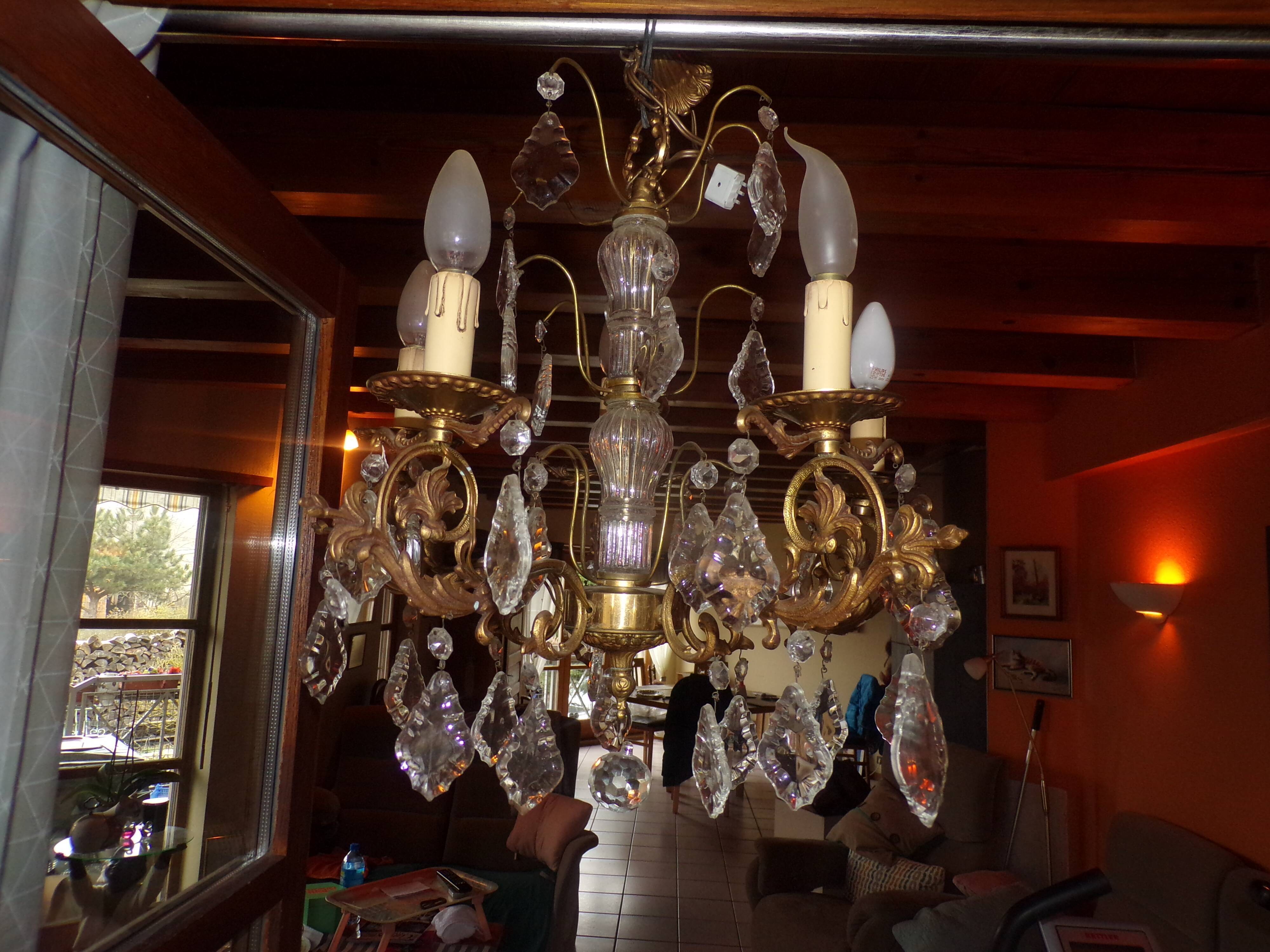 Vintage chandelier with 5 lights