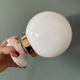Vintage wall or ceiling light globe in white opaline.