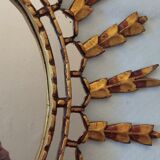 Sun mirror in gilded wood, 60x52 cm