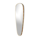 Miroir doré retroviseur et forme libre des années 50 - 78x30cm