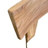 Chaise en bois massif avec assise aspect lin