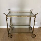 Brass serving trolley