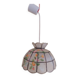 Hand-painted mother-of-pearl pendant light