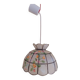 Hand-painted mother-of-pearl pendant light
