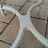 Table basse ancienne style louis xvi avec plateau marbre