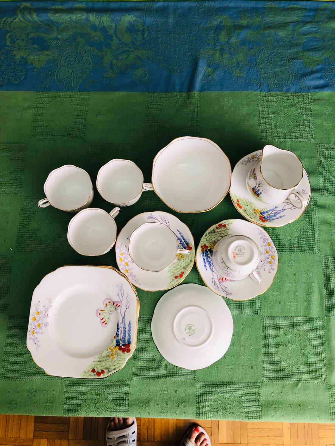 Service thé porcelaine anglaise Melba