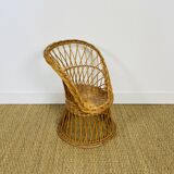 Children's wicker armchair