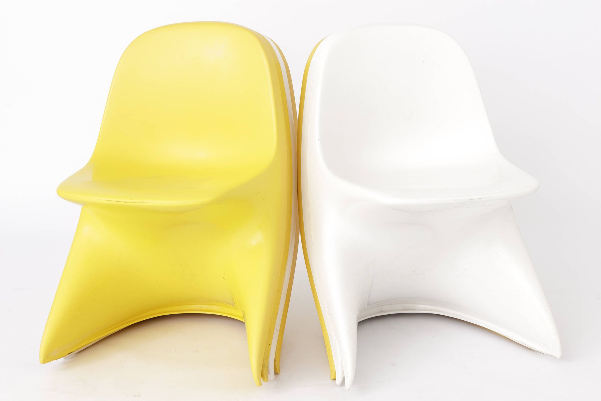 7 children's chairs cassalino by alexander begge, 1970s for manufacturer casala, germany